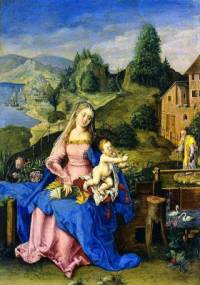 Obraz č.13 „Madona s dítětem v krajině“ namaloval slavný malíř: (náhled)