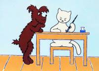 Obrázek č.9, který je jednou z ilustrací ke knížce pro děti „Povídání o pejskovi a kočičce“ namaloval(a) malíř(ka): (náhled)