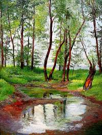 Který slavný malíř namaloval obraz č.20 „U potoka“? (náhled)