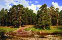 Který slavný malíř je autorem obrazu č.8 „Borový les“? (náhled)