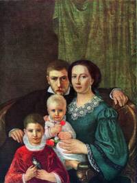 Který slavný malíř je autorem obrazu č.20 „Podobizna rodiny řezbáře Vorlíčka“? (náhled)