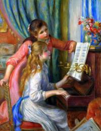 Kter slavn mal je autorem obrazu .4 Dv mlad dvky u piana? (nhled)