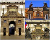 Součástí Pražského hradu je i historická stavba na obrázku č.14. Jak se jmenuje a na kterém hradním nádvoří se nachází? (náhled)