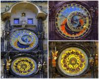 Jednou z nejvýznamnějších památek Prahy je Staroměstský orloj na obrázku č.4. Označte údaje o památce na fotografii č.4, které JSOU pravdivé: (náhled)