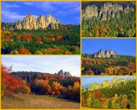 Jak se jmenují skály na obrázku č.9, kterým se říká „české Dolomity“ a jsou součástí přírodního parku na fotografii č.8? (náhled)