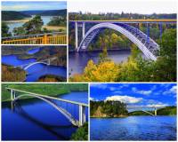 Jak se jmenuje most na obrázku č.5, který je největším jednoobloukovým mostem bez táhla v ČR?  (náhled)
