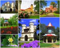 Ve kterém městě se nachází zámek, v jehož zámeckém parku byly postaveny romantické stavby na fotografii č.21 a učinily z něho tak jeden z nejromantičtějších parků v ČR? (náhled)