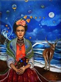 Autorkou obrazu č.6 „Žena s jelenem“ je slavná malířka: (náhled)