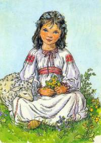 Kdo ze slavných malířů je autorem/autorkou obrázku č.8 „Děvčátko s ovečkou“? (náhled)