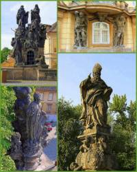 Který slavný sochař je autorem soch na Karlově mostě a na Morzinském paláci v Praze na obrázku č.4? (náhled)