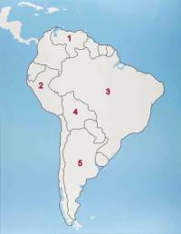 Který jihoamerický stát je označen č.1? (náhled)