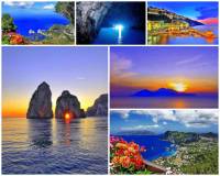Jak se jmenuje turisticky atraktivní ostrov ležící v zálivu na fotografii č.5? Kromě zdejších letovisek je turisticky oblíbená i Modrá jeskyně (obrázek nahoře uprostřed). (náhled)