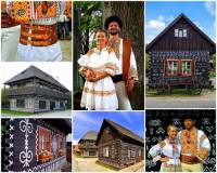 Jak se jmenuje obec na fotografii č.16, která je památkovou rezervací slovenské lidové architektury a lidových krojů? (náhled)