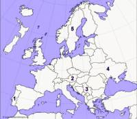 Který evropský stát je označen č.2? (náhled)