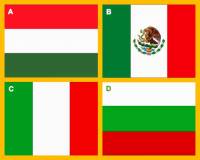 Kterým písmenem je na obrázku č.1 označena vlajka Maďarska?	 (náhled)