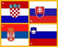 Kterým písmenem je na obrázku č.1 označena vlajka Slovinska?	 (náhled)