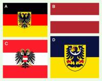 Kterm psmenem je na obrzku .1 oznaena vlajka Rakouska?	 (nhled)