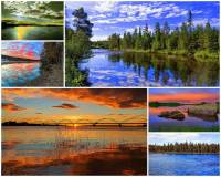 A)  Vyberte a označte švédské řeky – některé z nich jsou na fotografii č.8:   B)  Nejdelší řeka, která protéká územím Švédska se jmenuje: (náhled)