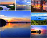 Krom ek je vodstvo Finska zastoupeno i tisci jezery.   A) Jak se jmenuje rozlohou NEJVT jezero ve Finsku na fotografii .10?  B)  Jak se jmenuje NEJHLUB  jezero ve Finsku?  (nhled)