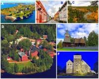 Na území Finska se nachází (ke dni 18.8.2023) 7 památek zapsaných na Seznamu světového kulturního a přírodního dědictví UNESCO. Označte písmena, pod kterými jsou na fotografii č.12 finské památky UNESCO: (náhled)